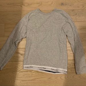 Calvin Klein Gray sweatshirt with logo band